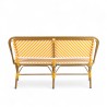 banquette de terrasse rivoli jaune blanche rotin aluminium