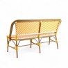 banquette de terrasse rivoli jaune blanche rotin aluminium