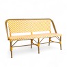 banquette de terrasse rivoli jaune blanche rotin aluminium