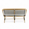 banquette de terrasse rivoli noir et blanche extérieur rotin aluminium