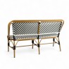 banquette de terrasse rivoli noir et blanche extérieur rotin aluminium