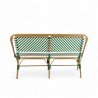 banquette de terrasse Rivoli vert foncé extérieur rotin synthétique aluminium