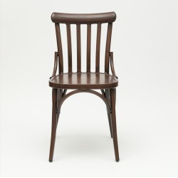 chaise de bistrot parisien en bois foncé esprit thonet chaise chr