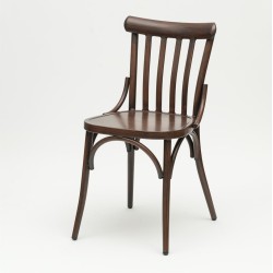 chaise de bistrot parisien en bois foncé esprit thonet chaise chr