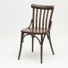 chaise de bistrot parisien en bois foncé esprit thonet chaise chr