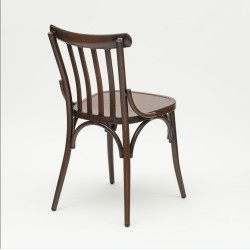 chaise de bistrot parisien en bois foncé esprit thonet chaise chr