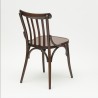 chaise de bistrot parisien en bois foncé esprit thonet chaise chr