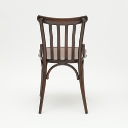 chaise de bistrot parisien en bois foncé esprit thonet chaise chr
