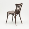 chaise de bistrot parisien en bois foncé esprit thonet chaise chr