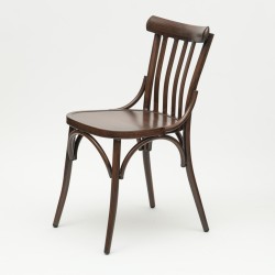 chaise de bistrot parisien en bois foncé esprit thonet chaise chr