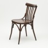 chaise de bistrot parisien en bois foncé esprit thonet chaise chr