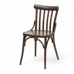 chaise de bistrot parisien en bois foncé esprit thonet chaise chr