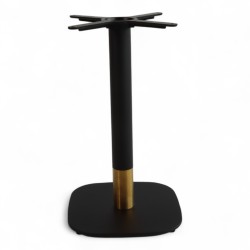 Pied de table de bistro PASSY noir et doré base carré