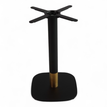 Pied de table de bistro PASSY noir et doré base carré Pied de table de bistro PASSY noir et doré base carré