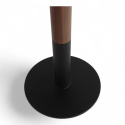 Pied de table de bistro PASSY noir et bois base ronde