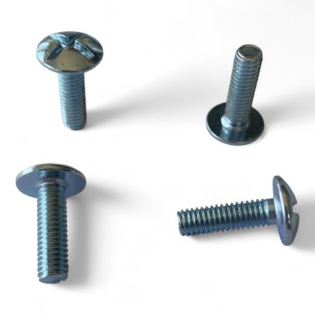 Lot de 4 Boulons POÊLIER 6x20mm Tête Ronde Large Bistromania pour plateaux de tables Lot de 4 Boulons POÊLIER 6x20mm Tête Ronde Large Bistromania pour plateaux de tables