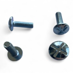 Lot de 4 Boulons POÊLIER 6x20mm Tête Ronde Large Bistromania pour plateaux de tables