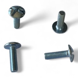 Lot de 4 Boulons POÊLIER 6x20mm Tête Ronde Large Bistromania pour plateaux de tables