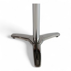 pied de table bistrot ROMA en Aluminium argenté 4 branches pattes de lion. Pied de table central bistrot café parisien