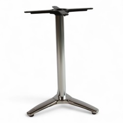 pied de table bistrot ROMA en Aluminium argenté 4 branches pattes de lion. Pied de table central bistrot café parisien