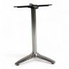 pied de table bistrot ROMA en Aluminium argenté 4 branches pattes de lion. Pied de table central bistrot café parisien