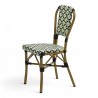 chaise de terrasse parisienne rotin gatti drucker tressage Blanc noir bleu
