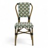chaise de terrasse parisienne rotin gatti drucker tressage Blanc noir bleu