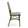chaise de terrasse parisienne rotin gatti drucker tressage Blanc noir bleu