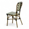 chaise de terrasse parisienne rotin gatti drucker tressage Blanc noir bleu
