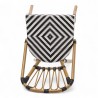 chaise de terrasse tressée noir et blanc extérieur intérieur aluminium polyrotin Bistromania chaise AIX polyéthylène