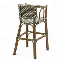chaise pour bébé de terrasse restaurant Bistromania tressage vert blanc extérieur TROCA