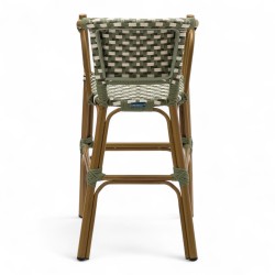 chaise pour bébé de terrasse restaurant Bistromania tressage vert blanc extérieur TROCA