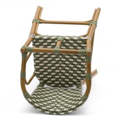 chaise pour bébé de terrasse restaurant Bistromania tressage vert blanc extérieur TROCA