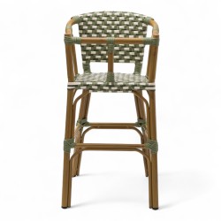 chaise pour bébé de terrasse restaurant Bistromania tressage vert blanc extérieur TROCA