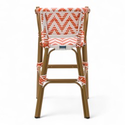 chaise pour bébé de terrasse restaurant Bistromania tressage orange blanc extérieur ALMA