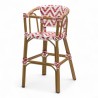 chaise pour bébé de terrasse restaurant Bistromania tressage rouge blanc extérieur ALMA