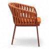 Fauteuil de terrasse BANDOL de couleur terracotta particulier professionnel assise agréable tissu oléfine