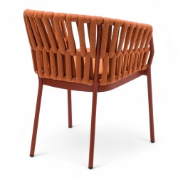 Fauteuil de terrasse BANDOL de couleur terracotta particulier professionnel assise agréable tissu oléfine