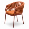 Fauteuil de terrasse BANDOL de couleur terracotta particulier professionnel assise agréable tissu oléfine