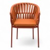 Fauteuil de terrasse BANDOL de couleur terracotta particulier professionnel assise agréable tissu oléfine