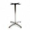 pied de table bistrot NANCY en Aluminium argenté 4 branches pattes de lion. Pied de table central bistrot café parisien