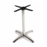pied de table bistrot NANCY en Aluminium argenté 4 branches pattes de lion. Pied de table central bistrot café parisien