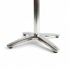pied de table bistrot NANCY en Aluminium argenté 4 branches pattes de lion. Pied de table central bistrot café parisien
