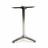 pied de table bistrot NANCY en Aluminium argenté 3 branches pattes de lion. Pied de table central bistrot café parisien