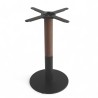 Pied de table de bistro PASSY noir et bois base ronde