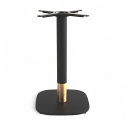Pied de table de bistro PASSY noir et doré base carré