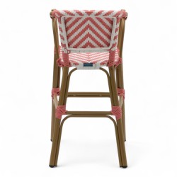 chaise pour bébé de terrasse restaurant Bistromania tressage rose blanc extérieur RIVOLI