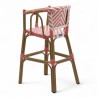 chaise pour bébé de terrasse restaurant Bistromania tressage rose blanc extérieur RIVOLI