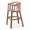 chaise pour bébé de terrasse restaurant Bistromania tressage rose blanc extérieur RIVOLI