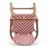 chaise pour bébé de terrasse restaurant Bistromania tressage rose blanc extérieur RIVOLI